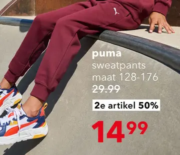 Aanbieding: Puma ESS Sweatpants Fl B kinder joggingbroek rood