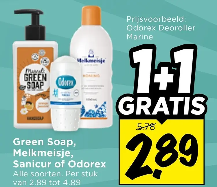 Aanbieding: Green Soap, Melkmeisje, Sanicur of Odorex