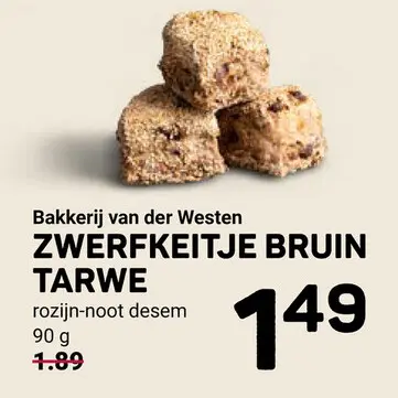 Aanbieding: Zwerfkeitje bruin tarwe