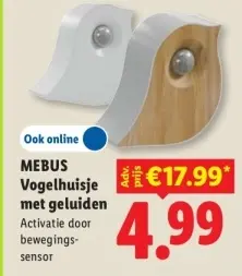 Aanbieding: Vogelhuisje met geluiden
