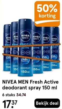 Aanbieding: Fresh Active deodorant spray
