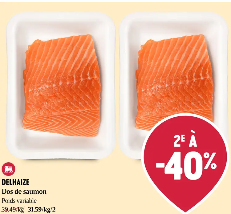 Offre: Delhaize Dos de saumon