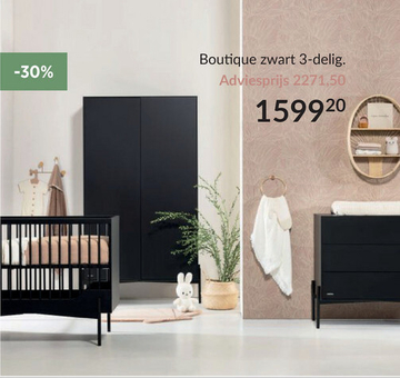 Aanbieding: Kidsmill Boutique Babykamer Zwart Mat