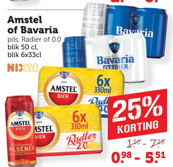 Aanbieding: Amstel of Bavaria