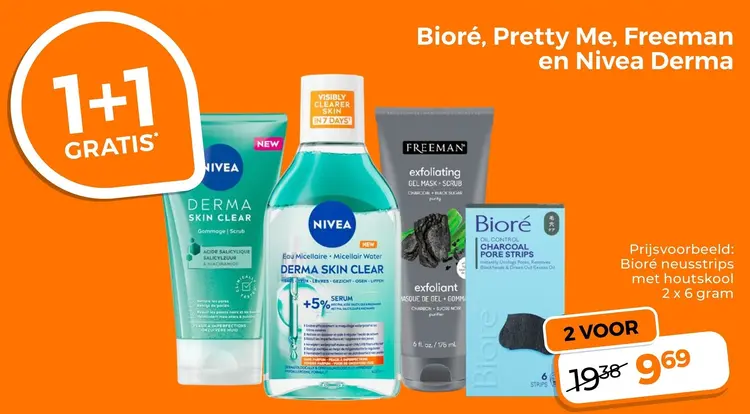 Aanbieding: Bioré, Pretty Me, Freeman en Nivea Derma