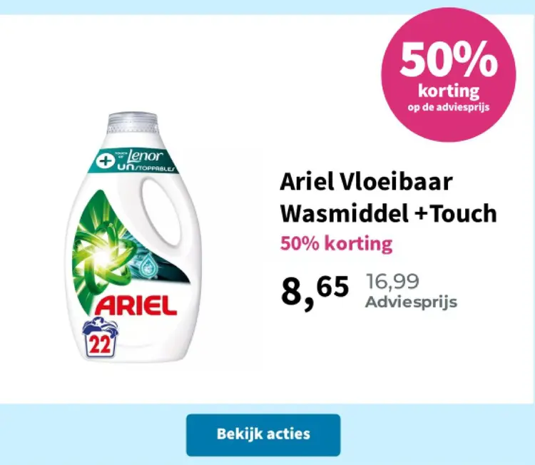 Aanbieding: Ariel Vloeibaar Wasmiddel +Touch