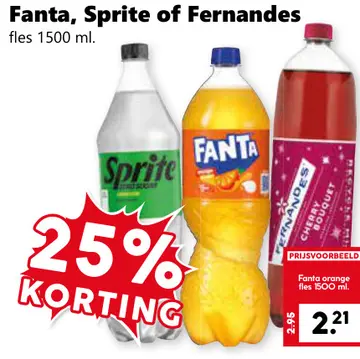 Aanbieding: Fanta, Sprite of Fernandes