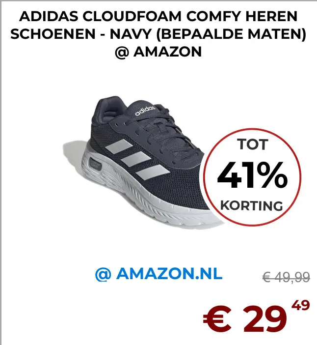 Aanbieding: Adidas cloudfoam comfy heren schoenen - navy