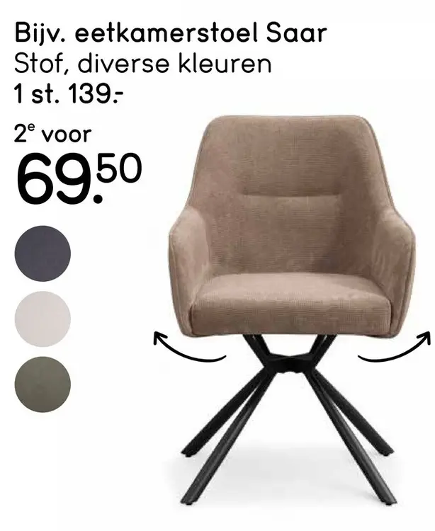 Aanbieding: eetkamerstoel Saar