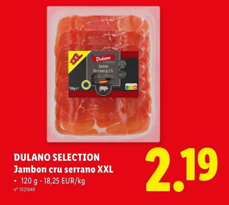 Offre: Jambon cru serrano XXL