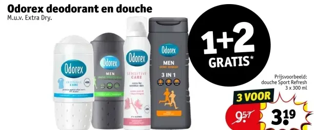 Aanbieding: deodorant en douche
