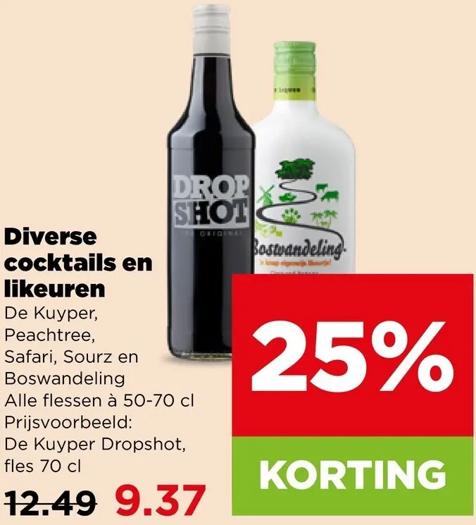 Aanbieding: Cocktails en likeuren