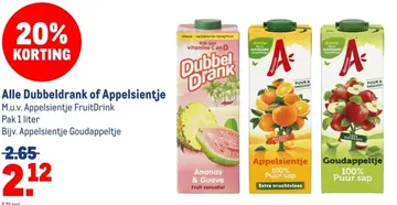Aanbieding: Alle Dubbeldrank of Appelsientje