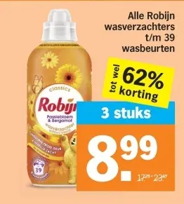 Aanbieding: Wasverzachters t/m 39 wasbeurten