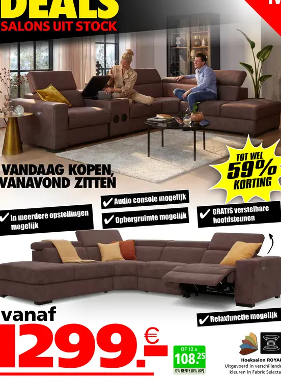 Aanbieding: Hoeksalon ROYAL