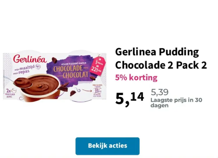 Promotie: Pudding Chocolade