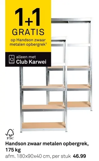 Aanbieding: Handson zwaar metalen opbergrek