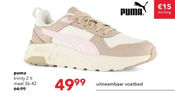 Aanbieding: Puma Trinity 2 LT dames sneakers beige