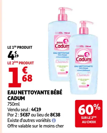 Promotie: Eau nettoyante bébé