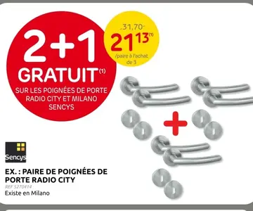 Offre: Paire de poignées de porte radio city