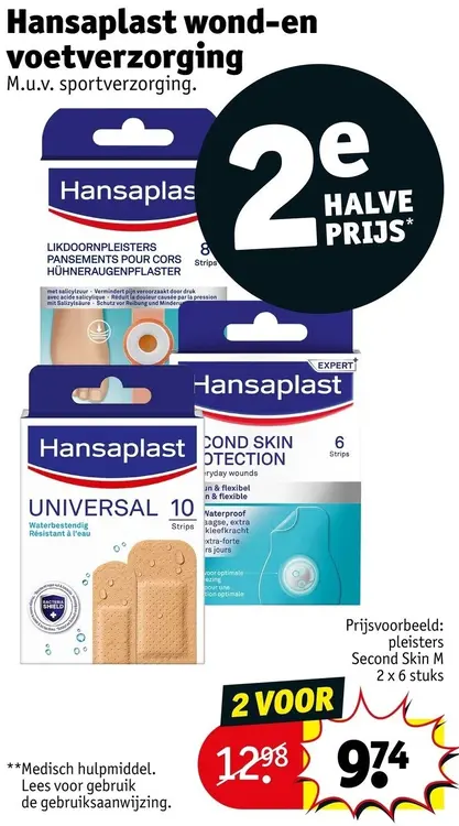 Aanbieding: Pleisters Second Skin M