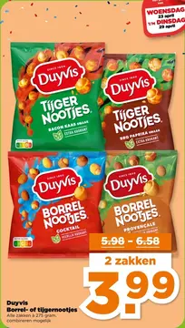 Aanbieding: Duyvis Borrel- of tijgernootjes