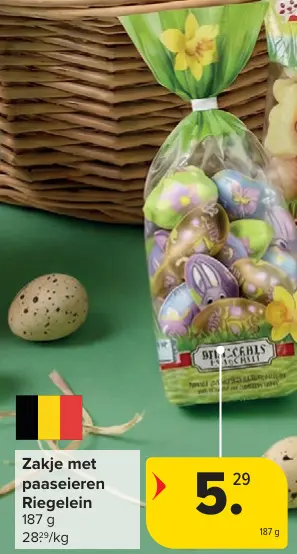 Promotie: Zakje met oaaseieren Riegelein