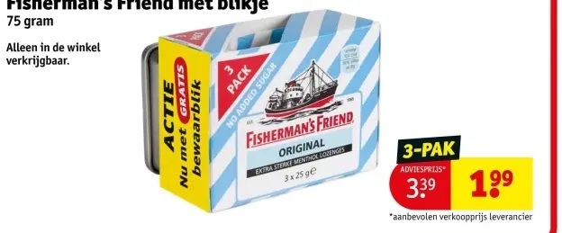 Aanbieding: Fisherman's Friend met blikje