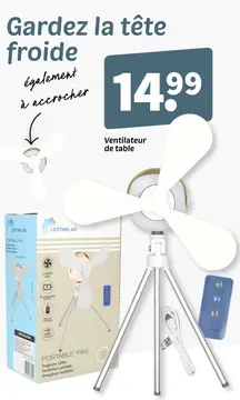 Offre: Ventilateur de table