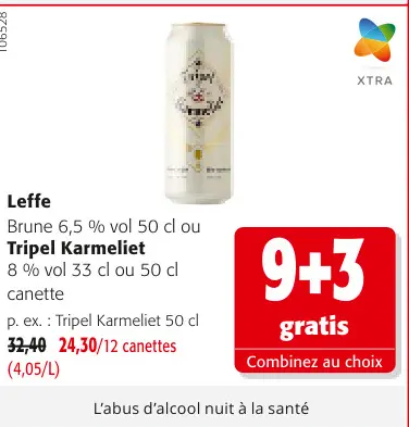 Offre: Leffe Brune ou Tripel Karmeliet