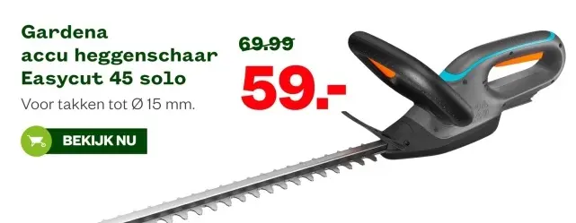 Aanbieding: accu heggenschaar Easycut 45 solo