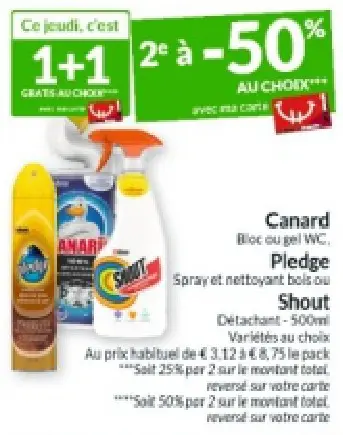Offre: Bloc ou gel WC, Spray et nettoyant bois ou Dé