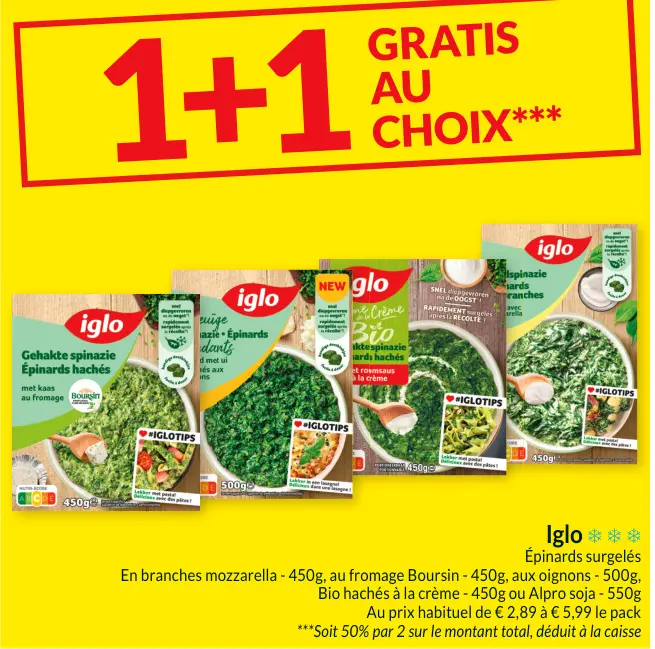 Offre: Épinards surgelés