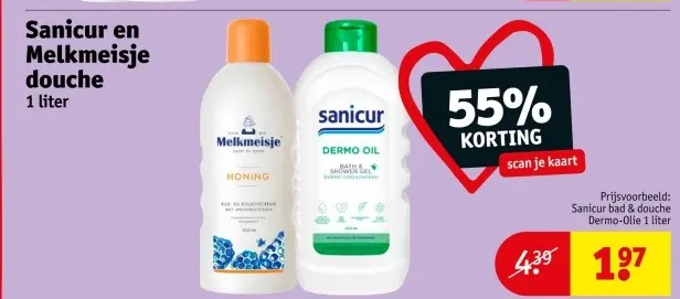 Aanbieding: Sanicur en Melkmeisje douche