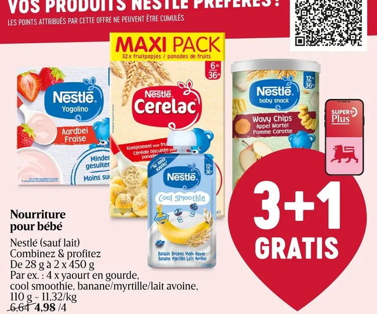 Offre: Nourriture pour bébé