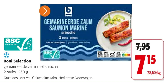 Promotie: gemarineerde zalm met sriracha