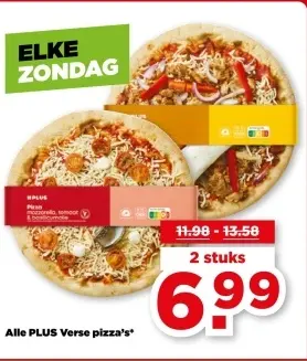 Aanbieding: Verse pizza's