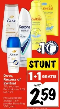 Aanbieding: Dove, Rexona of Zwitsal