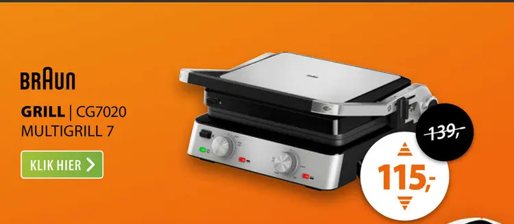 Aanbieding: Braun CG7020 MultiGrill 7
