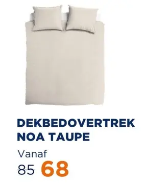 Aanbieding: Dekbedovertrek noa taupe