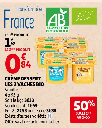Offre: Crème dessert