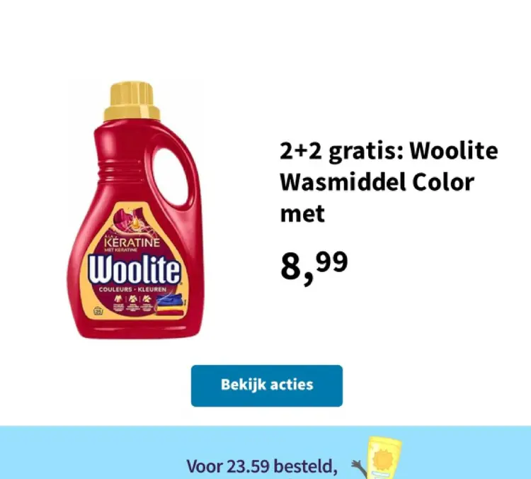 Promotie: Woolite Wasmiddel Color