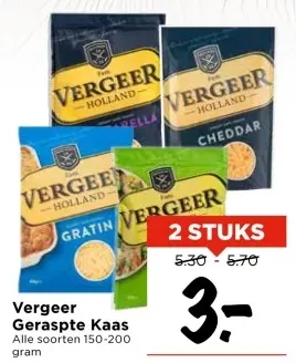 Aanbieding: Vergeer Geraspte Kaas