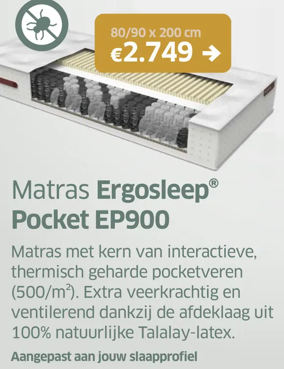 Promotie: Matras Ergosleep® Pocket EP900