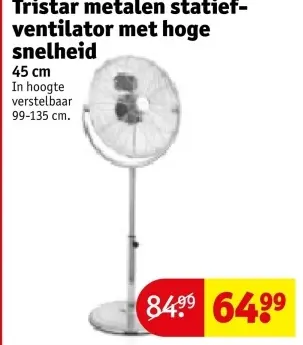 Aanbieding: metalen statief-ventilator met hoge snelheid
