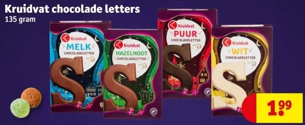 Aanbieding: Kruidvat chocolade letters