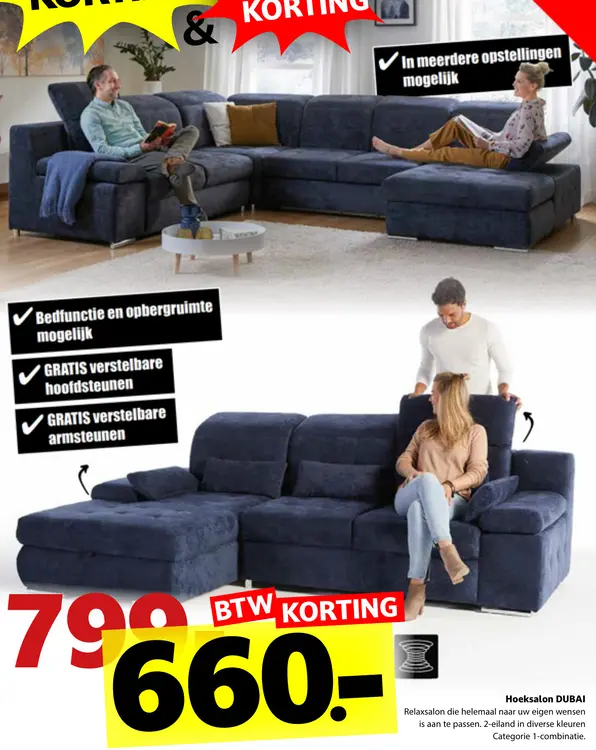 Promotie: Hoeksalon DUBAI