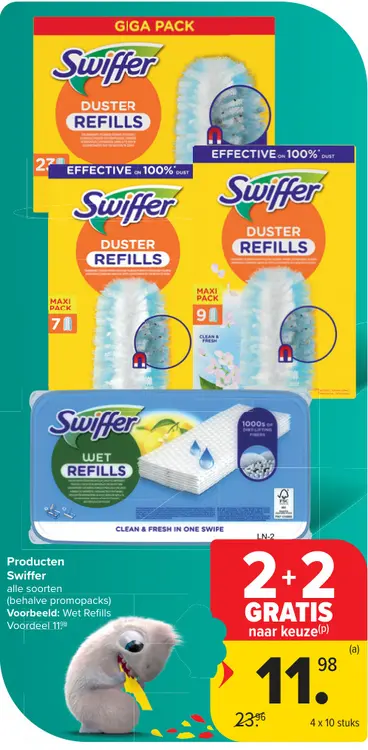 Promotie: Swiffer Duster Refills / Wet Refills
