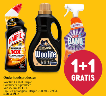 Aanbieding: Onderhoudsproducten Woolite, Cillit of Harpic