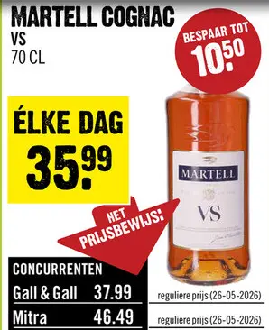 Aanbieding: Martell VS 70 cl